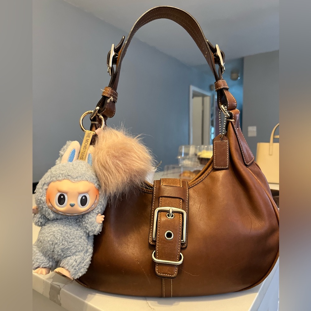 Y2k Coach all leather shoulder bag